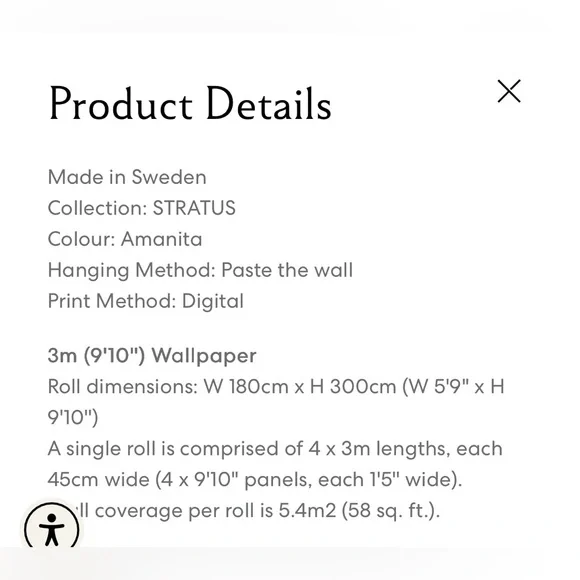 Anthropologie House Of Hackney Wallpaper Stratus Wallpaper Amanita Blush NWOT - Picture 6 of 7